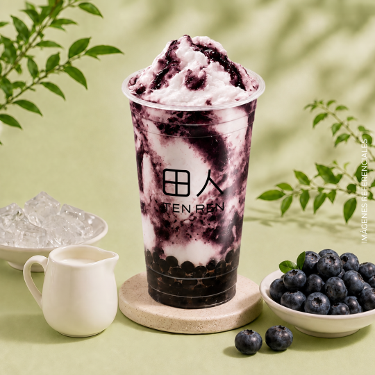 Ten Ren Blueberry Milk Slush