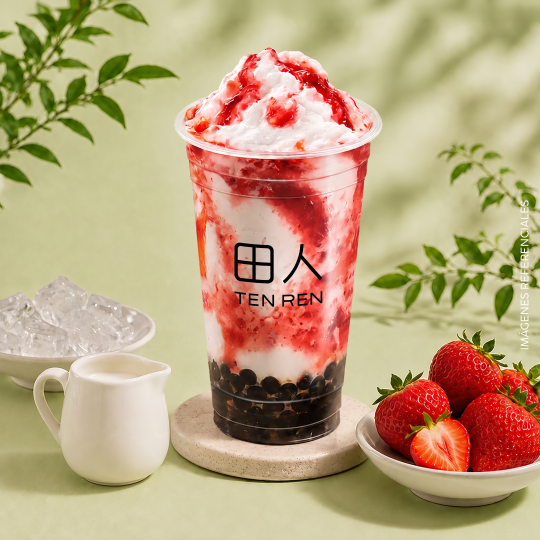 Ten Ren Fresa Milk Slush