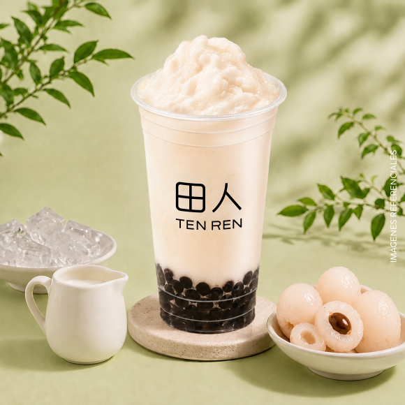 Ten Ren Litchi Milk Slush